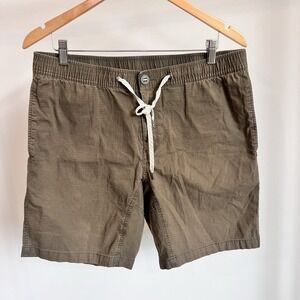 Vuori Shorts Ripstop Brown Utility Zip Pockets‎ Hiking Climbing Men's XL #V370